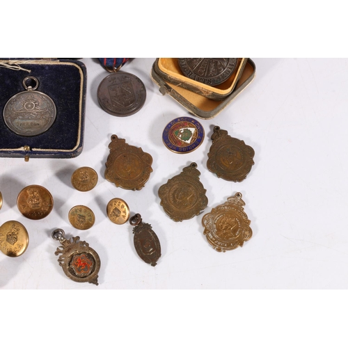 246 - Group of medals including a silver Royal Artillery Depot PT competition medal awarded to Driver ... 