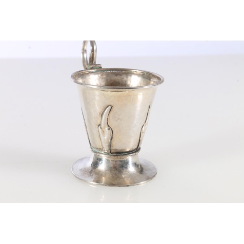 72 - Sterling silver Arts and Crafts condiment (no lid), Albert Edward, Birmingham, 1908, 51.2g, retailed... 