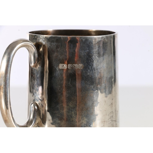 73 - Sterling silver christening mug, Atkin Brothers, Sheffield, 121 grams.