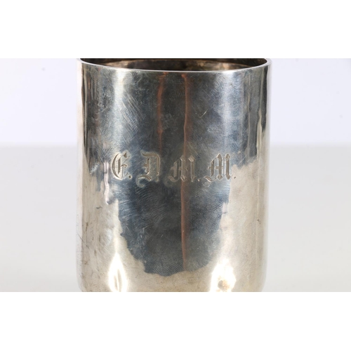 73 - Sterling silver christening mug, Atkin Brothers, Sheffield, 121 grams.