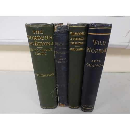 105 - CHAPMAN ABEL.  Wild Norway, 1897; Memories, 1930; The Borders & Beyond, 1924 & Bird-Life of ... 