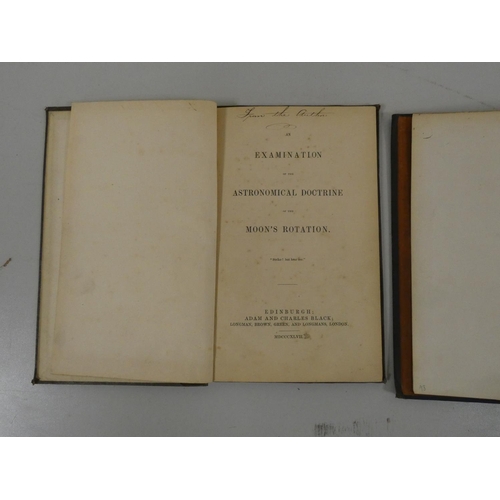 215 - (LAURIE J.).  An Examination of the Astronomical Doctrine of the Moon's Rotation. 66pp. Double page ... 