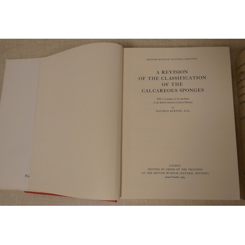 68 - BURTON MAURICE.  A Revision of the Classification of the Calcareous Sponges. 2 copies. Ill... 