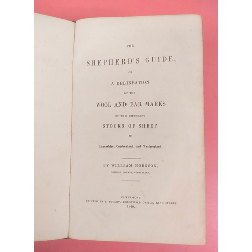 125 - Shepherd's Guide.  William Hodgson, The Shepherd's Guide or A Delineation of the Wool & Earmarks... 