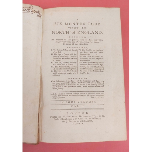 130 - (YOUNG ARTHUR).  A Six Months Tour Through the North of England Containing an Account of t... 