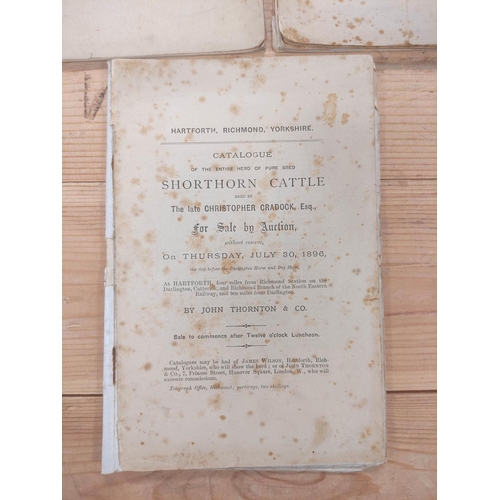 133 - Shorthorn Sale Catalogues for Hartforth, Stoneytown, Wylam, Aldborough & Gainford. 1890's-1... 