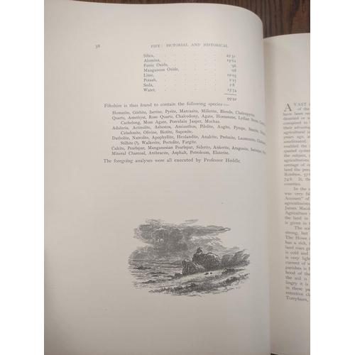 205 - MILLAR A. H.  Fife, Pictorial & Historical. 2 vols. Plates & illus. Maps in pocket... 