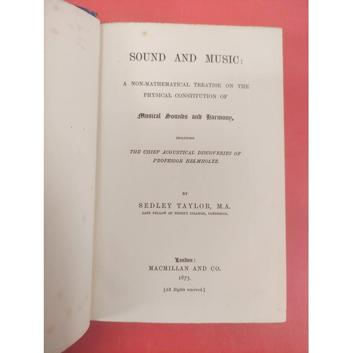 218 - HIGGINS W. M.  The Philosophy of Sound & Musical Composition. Hand col. frontis, eng. ... 