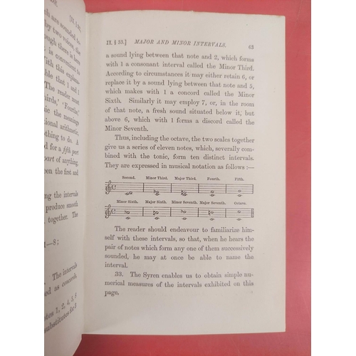 218 - HIGGINS W. M.  The Philosophy of Sound & Musical Composition. Hand col. frontis, eng. ... 