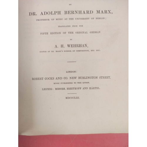 218 - HIGGINS W. M.  The Philosophy of Sound & Musical Composition. Hand col. frontis, eng. ... 