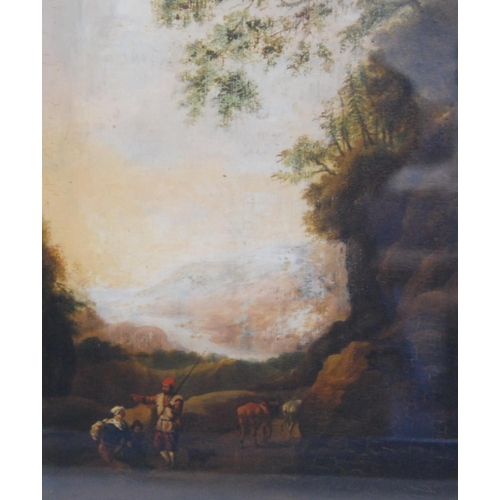 274 - 19th Century SchoolFarmer and figures with cattleOil on board, 33.5cm x 26.5cm.... 