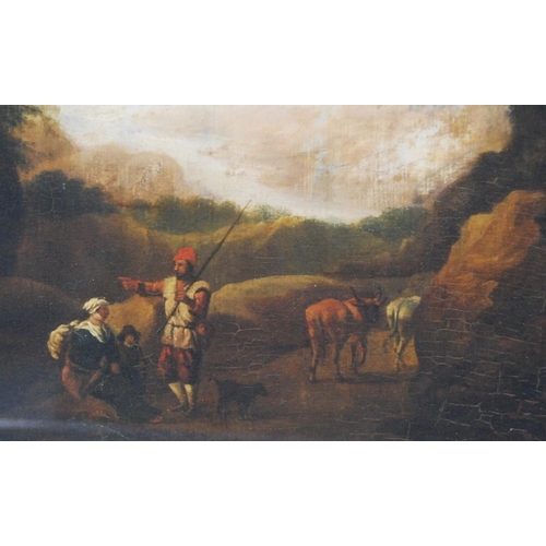 274 - 19th Century SchoolFarmer and figures with cattleOil on board, 33.5cm x 26.5cm.... 