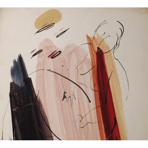 280 - William Gear RA FRSA RBSA (Scottish, 1915 - 1997)'Abstract in pink, brown and red'Signed and dated '... 