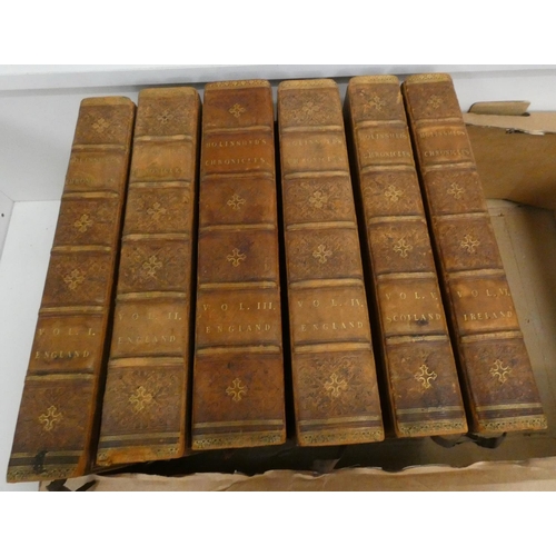 178 - HOLINSHED RAPHAEL.  Chronicles of England, Scotland & Ireland. 6 vols. Large quarto. C... 