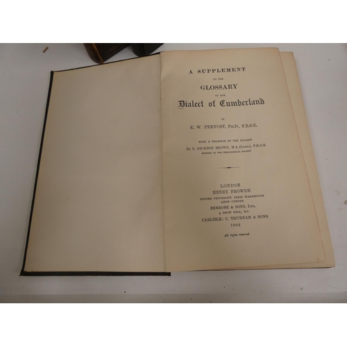 189 - BROCKETT JOHN T.  A Glossary of North Country Words. Eng. frontis. Lacks title, commences ... 