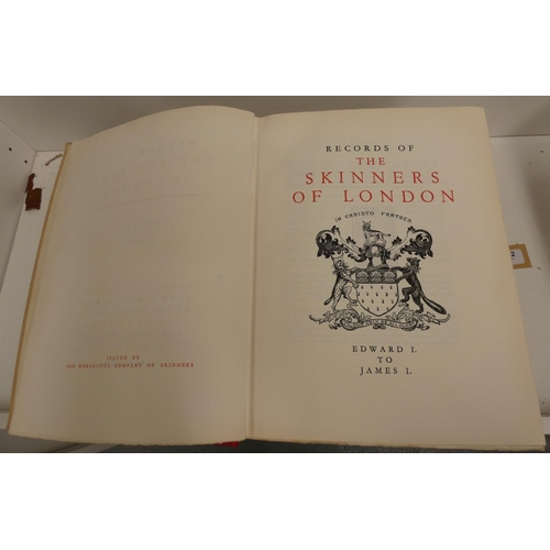 192 - FOSTER JOSEPH.  London Marriage Licences, 1521-1869. Eng. port. frontis. Quarto. Calf. Qua... 