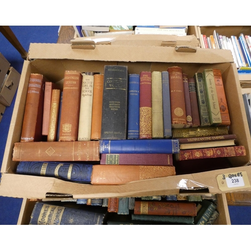 238 - Literature, Poetry & misc.  3 cartons of various vols.