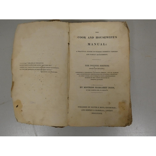 242 - (JOHNSTONE CHRISTIAN I.).  The Cook & Housewife's Manual ... by Mistress Margaret Dods... 