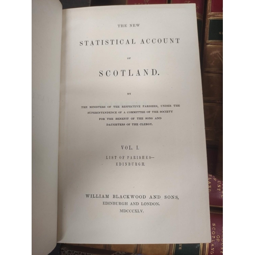 108 - NEW STATISTICAL ACCOUNT OF SCOTLAND.  15 vols. Fldg. eng. map of Scotland. Double page eng... 
