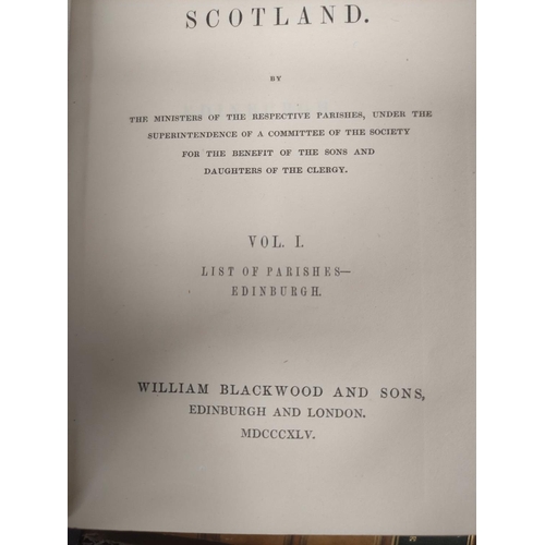 108 - NEW STATISTICAL ACCOUNT OF SCOTLAND.  15 vols. Fldg. eng. map of Scotland. Double page eng... 