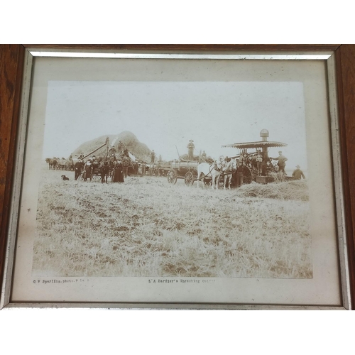 109 - Agriculture - Photographs.  G. W. Sparling (Photographer). L. A. Bardley's Threshing Outfit & To... 