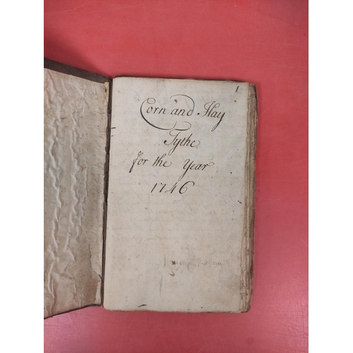 111 - Rothbury Infields.  Corn & Hay Tythe for the Year 1746. Manuscript account pocket-book... 