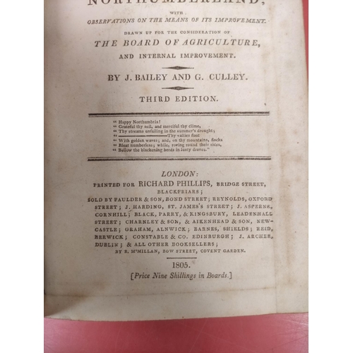 112 - BAILEY J. & CULLEY G.  General View of the Agriculture of the County of Northumberland... 