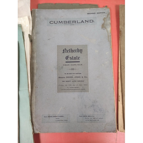 116 - Cumberland - Estate Sales.  Bundle of mainly folio sale particulars & catalogues of es... 