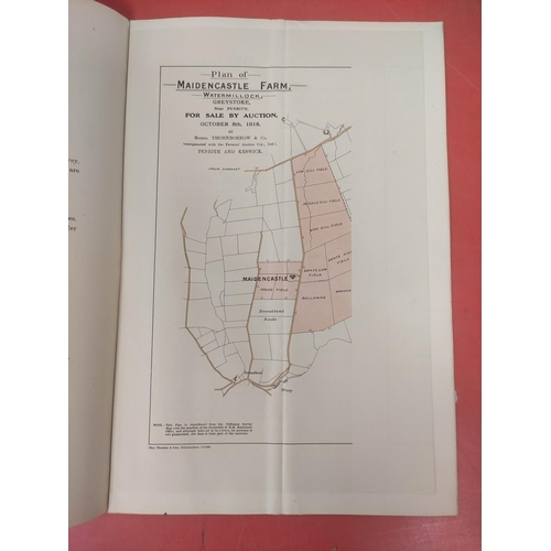 117 - Lake District - Estate & Property Sales.  Bundle of folio & other old particulars ... 