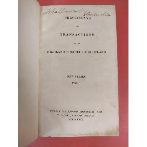 119 - HIGHLAND SOCIETY OF SCOTLAND.  Prize-Essays & Transactions, New Series. Vols. 1 to 8. ... 