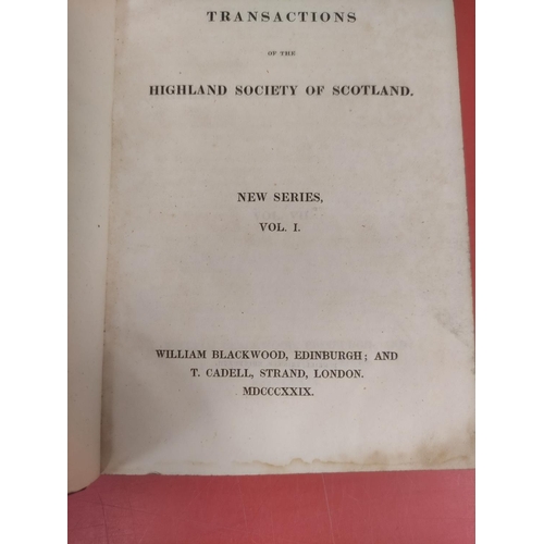 119 - HIGHLAND SOCIETY OF SCOTLAND.  Prize-Essays & Transactions, New Series. Vols. 1 to 8. ... 