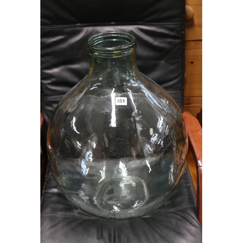 451 - Large glass carboy, 55cm tall.