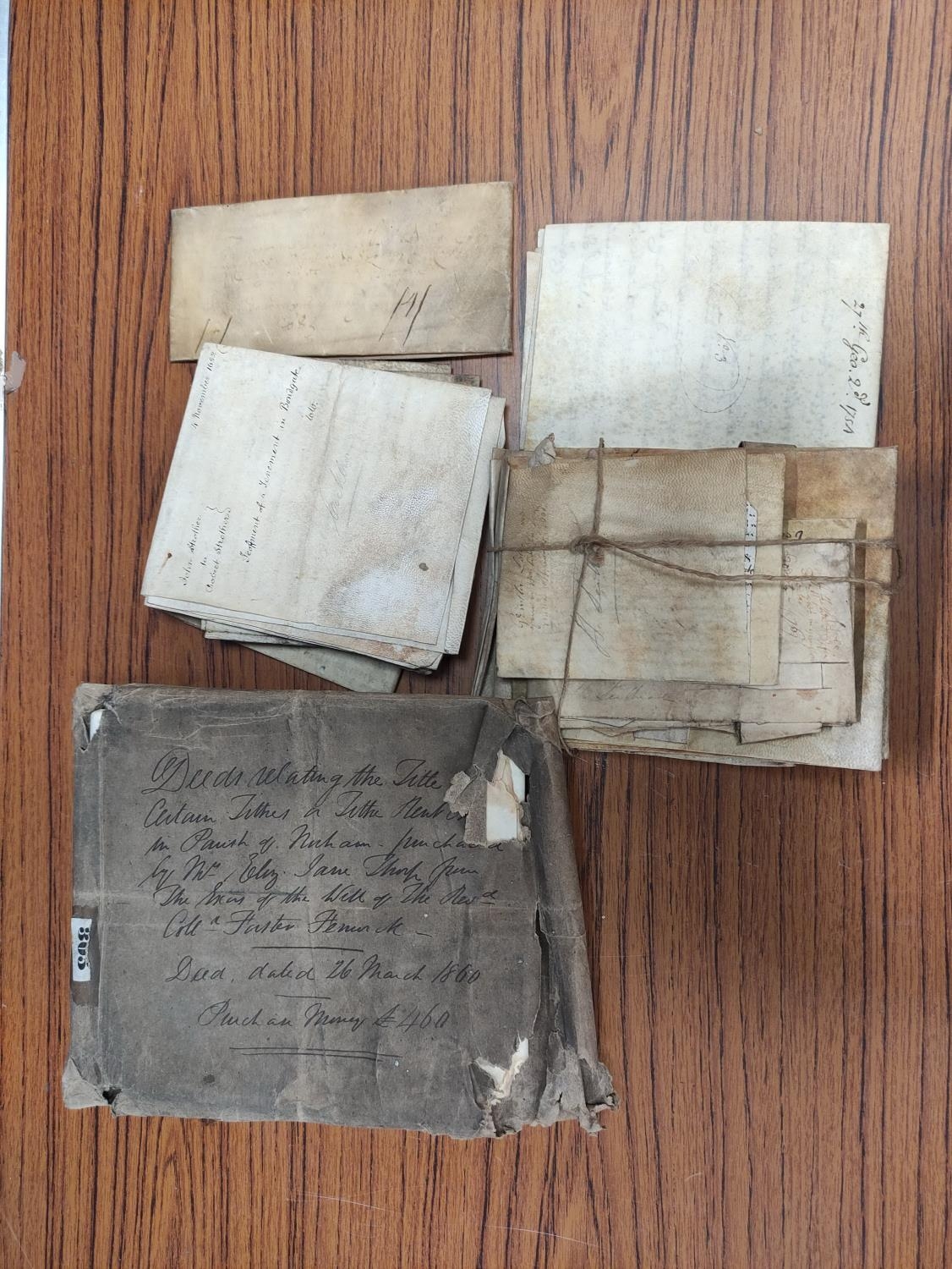 Northumberland Ephemera. A bundle of early vellum documents from the