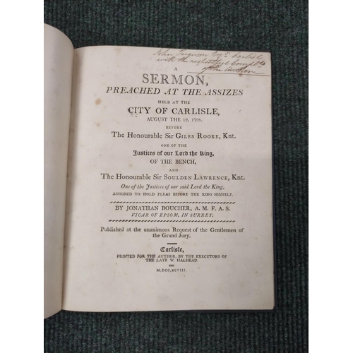 293 - GILPIN R.  An Assize-Sermon Preach'd ... at Carlisle, September the 10th ANN.1660. 24pp. L... 