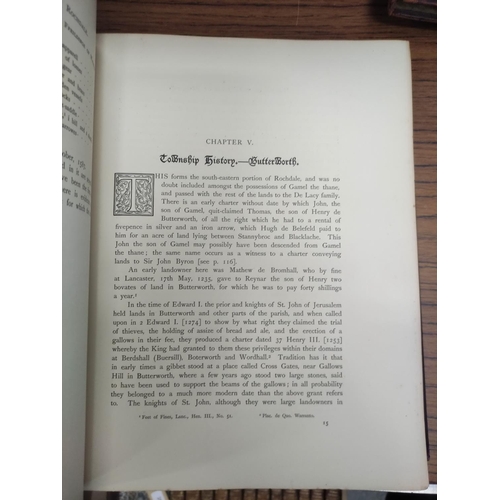 294 - FISHWICK HENRY.  The History of the Parish of Rochdale. Frontis & illus. Quarto. Rebac... 