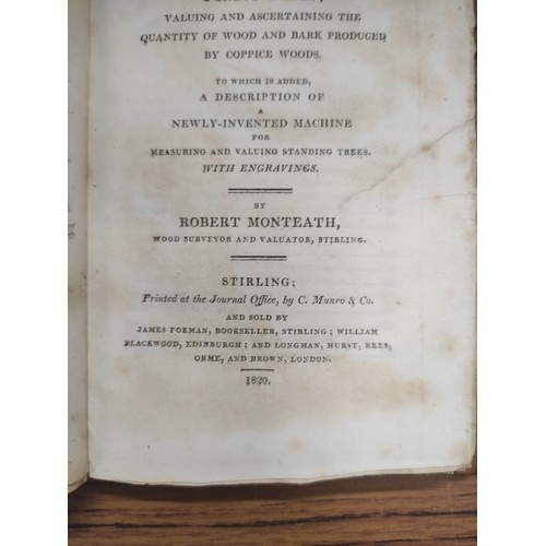 149 - MONTEATH ROBERT.  The Forester's Guide or A Practical Treatise on the Training & Pruning of Fore... 