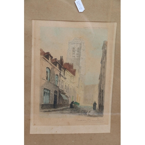 564 - OMER BOUCHERY (French 1882-1962), two French monument street scenes, pencil signed lithographs, prin... 