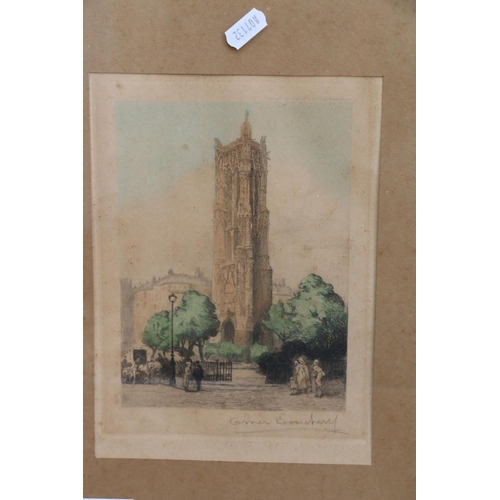 564 - OMER BOUCHERY (French 1882-1962), two French monument street scenes, pencil signed lithographs, prin... 