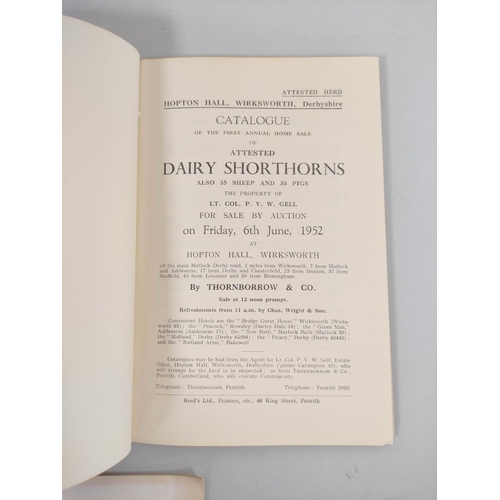 142 - Dairy Shorthorn Sale Catalogues for Hopton Hall, 1952; Kinmell, 1969 & Hinxhill, 1970. The Hinxh... 