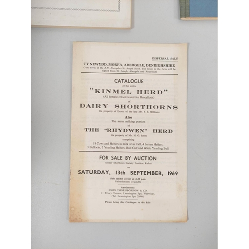 142 - Dairy Shorthorn Sale Catalogues for Hopton Hall, 1952; Kinmell, 1969 & Hinxhill, 1970. The Hinxh... 