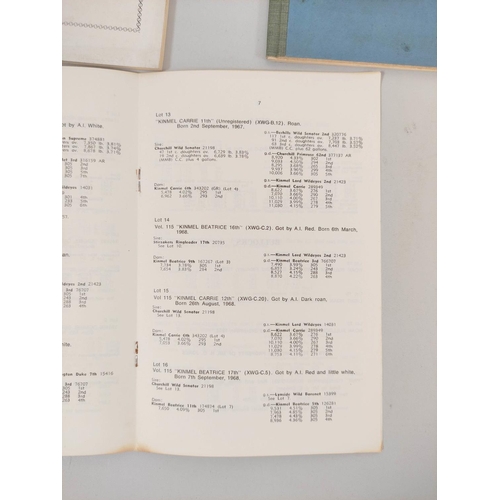 142 - Dairy Shorthorn Sale Catalogues for Hopton Hall, 1952; Kinmell, 1969 & Hinxhill, 1970. The Hinxh... 