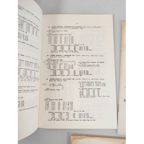 142A - Dairy Shorthorn Sale Catalogues for Caudle, 1969; Kinmel, 1969 & Hinxhill, 1970. The Hinxhi... 