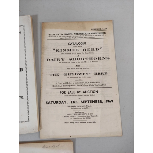 142A - Dairy Shorthorn Sale Catalogues for Caudle, 1969; Kinmel, 1969 & Hinxhill, 1970. The Hinxhi... 