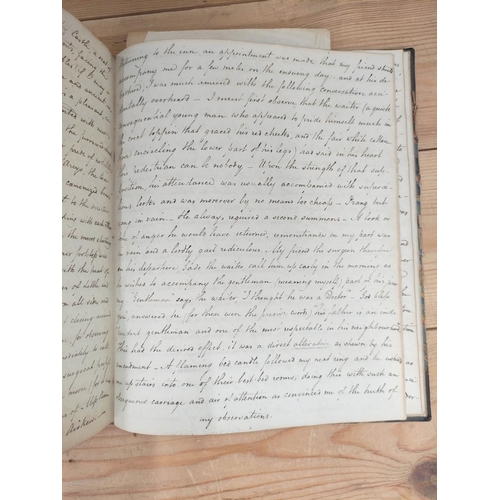 199 - BURTON WILLIAM (Attr. to).  Manuscript Diary of a Journey in the North of England. Neatly written &a... 