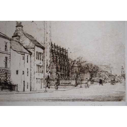 291 - David Foggie (1878 - 1948)St Andrews UniversityPencil signed etching, 22.5cm x 17cm.... 