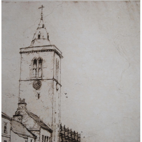 291 - David Foggie (1878 - 1948)St Andrews UniversityPencil signed etching, 22.5cm x 17cm.... 