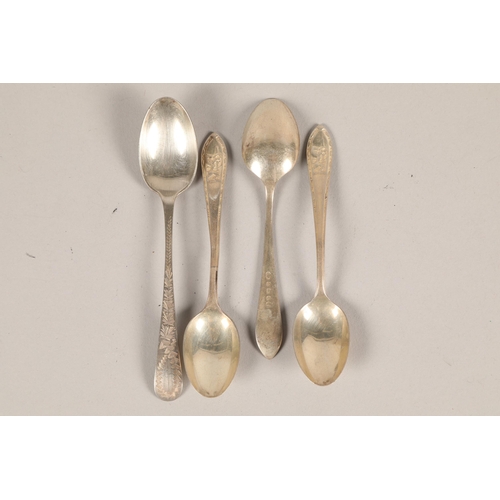 161 - Four hallmarked silver teaspoons; gross weight 58g