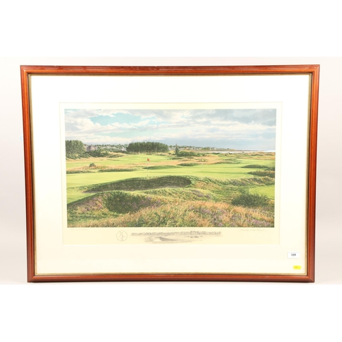 388 - Linda Harlough; 14th and 4th Hole at Carnoustie Golf Links; pencil signed limited edition print; 294... 