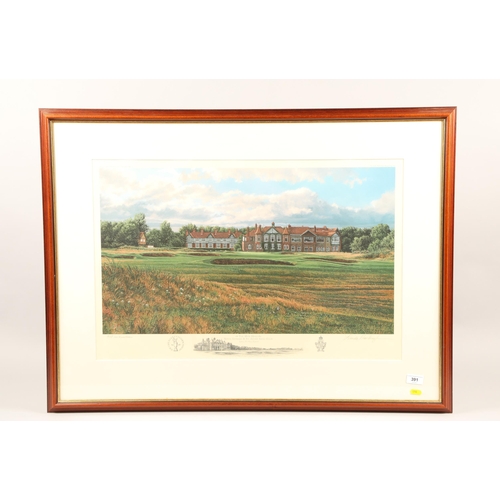 391 - Linda Harlough; 18th Hole; Royal Lytham and St. Annes Golf Club; 407 / 850; pencil signed limited ed... 