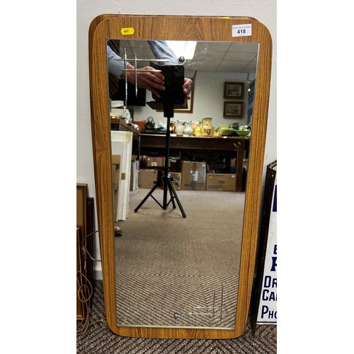 418 - Two mid 20th century style framed mirrors